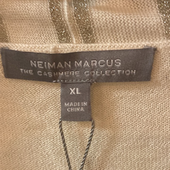 NWT Neiman Marcus Cashmere Collection Open Cardigan, 55% Silk, 20% Cashmere wool - Picture 4 of 6